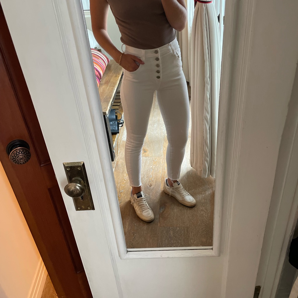 J Brand White Skinnies  25